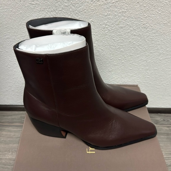 Franco Sarto Vivian Bootie In Castagno Brown Leather - Picture 5 of 9
